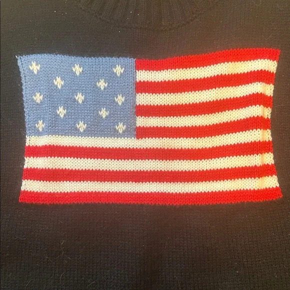Sweater with American Flag Design - Picture 2 of 9